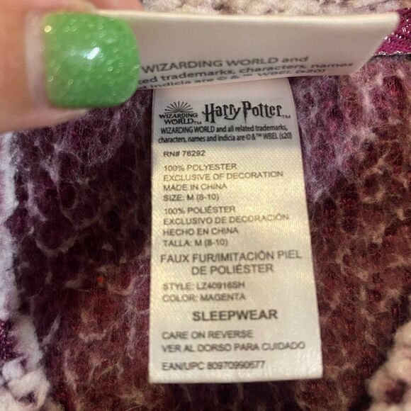 Harry Potter soft sleepwear long sleeve pullover size medium - Picture 6 of 7